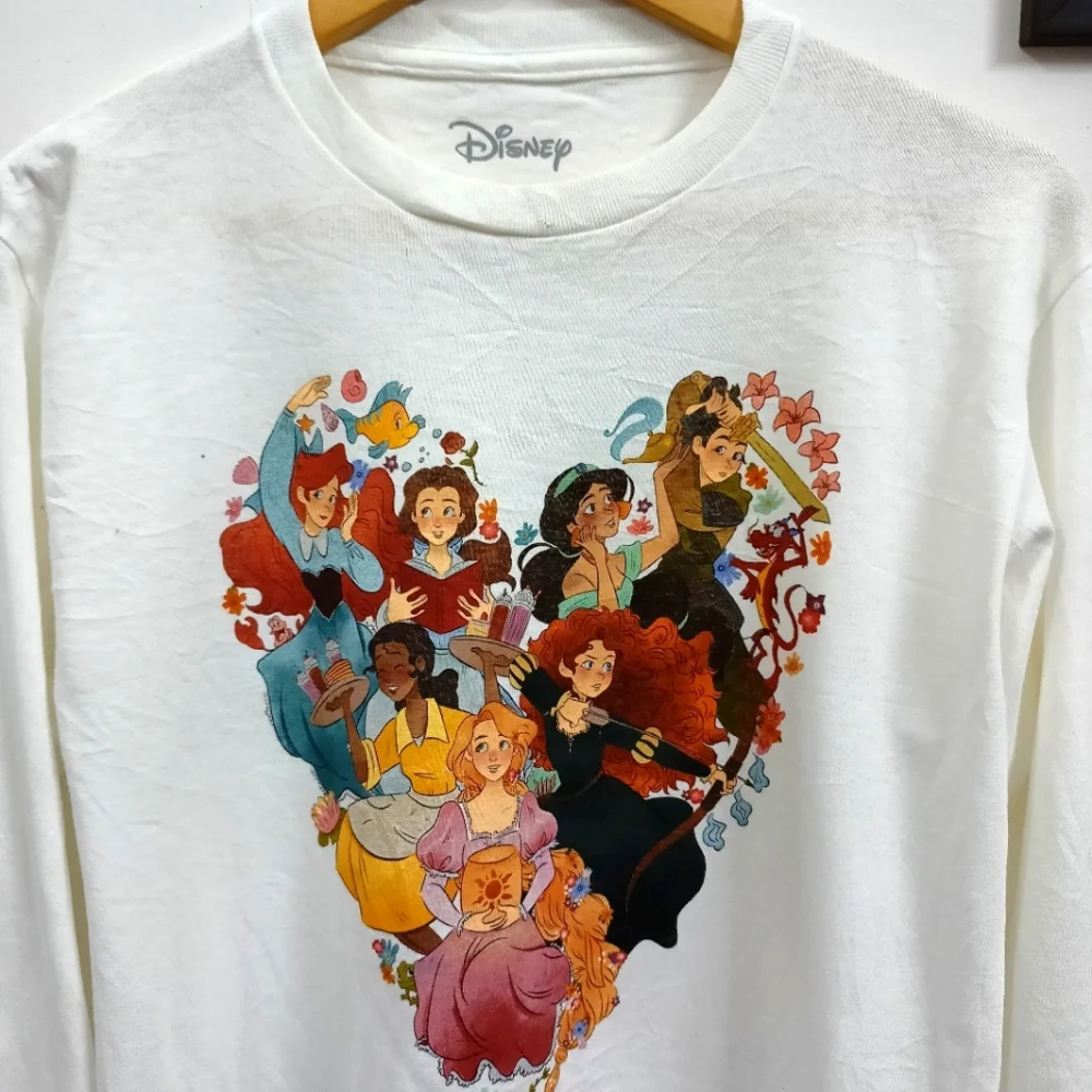 Disney Princess I Heart Princesses Long-Sleeve Girls T-Shirt - Picture 3 of 6